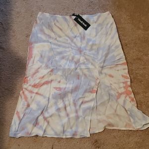 Pink & purple tie die skirt